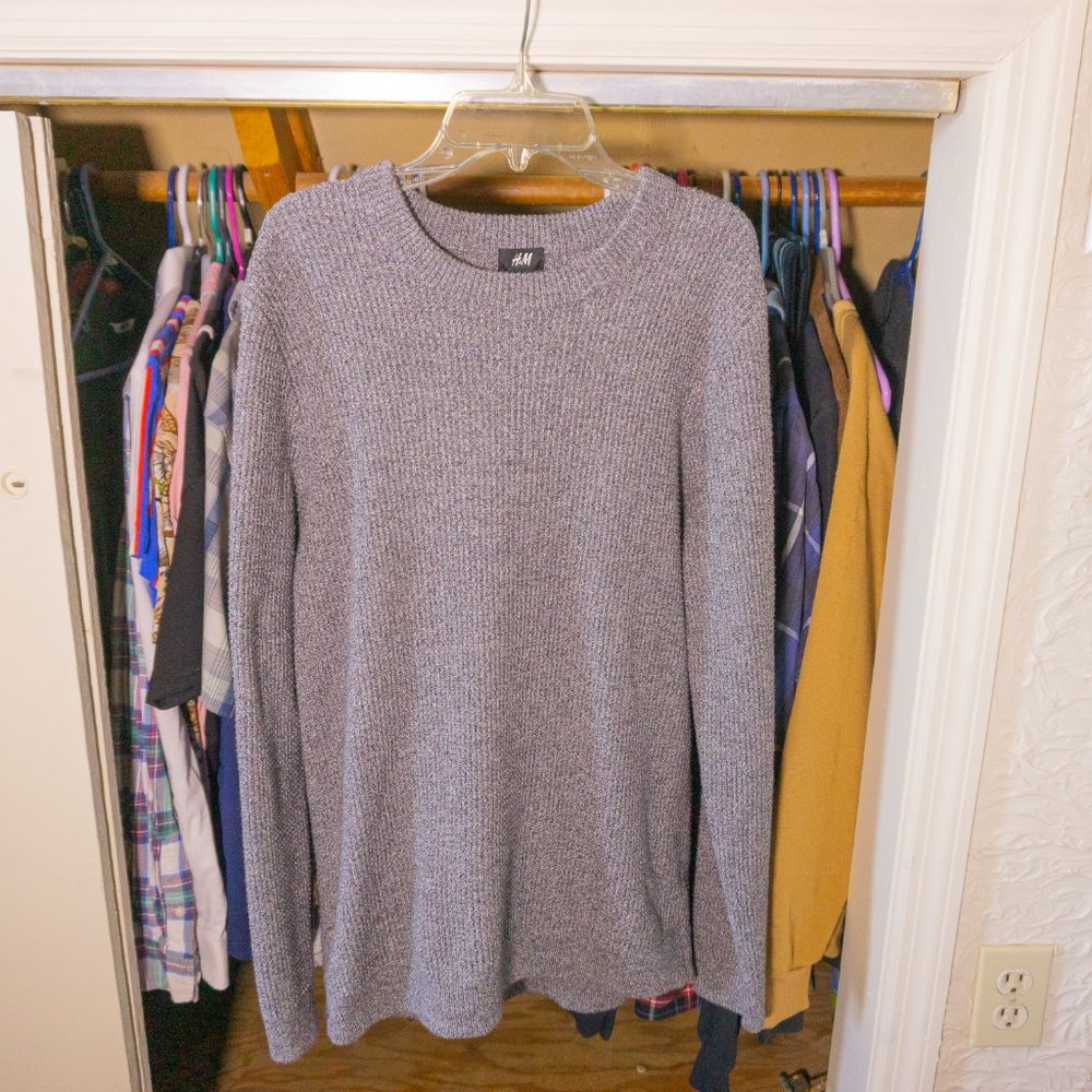 H&M Mens Sweater - Heather Grey - Medium
